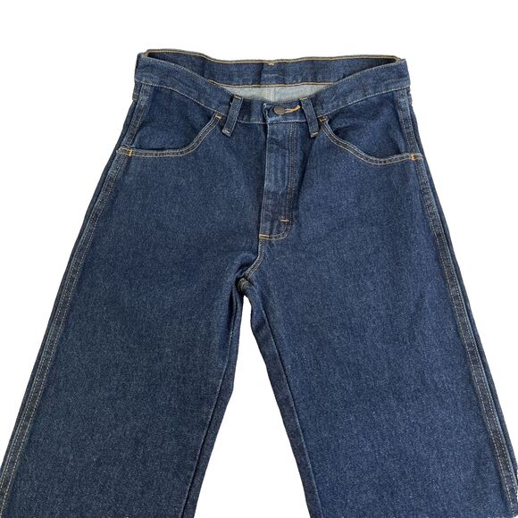 New Mens Rustler By Wrangler Dark Wash Regular Fit Straight Leg Jeans Sz 30x34 - Picture 4 of 8